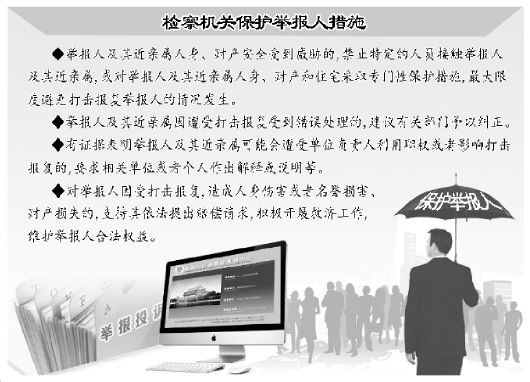 云南全国检察机关加大保护奖励举报人力度 今年试行举报保护等级划分